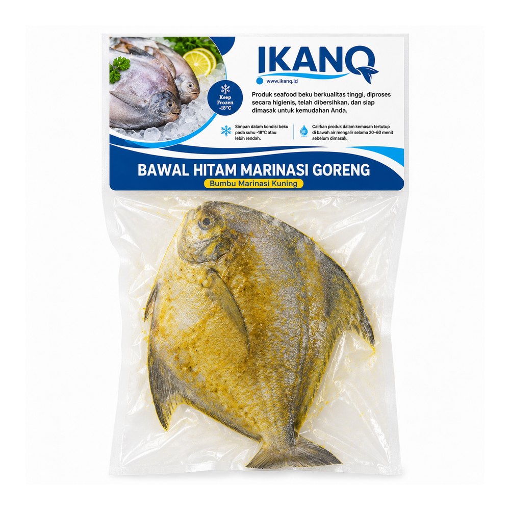 Ikan Bawal Hitam Marinasi Goreng